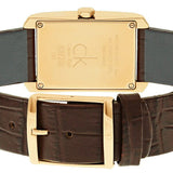 Buy Shop Calvin Klein Window White Dial Brown Leather Strap Watch for Women - K2M23620 USA Online
