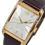 Buy Shop Calvin Klein Window White Dial Brown Leather Strap Watch for Women - K2M23620 USA Online