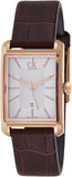 Buy Shop Calvin Klein Window White Dial Brown Leather Strap Watch for Women - K2M23620 USA Online