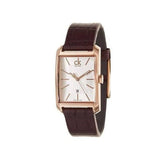 Buy Shop Calvin Klein Window White Dial Brown Leather Strap Watch for Women - K2M23620 USA Online