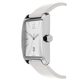 Buy Shop Calvin Klein Window White Dial White Leather Strap Watch for Men - K2M21120 USA Online