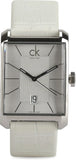 Buy Shop Calvin Klein Window White Dial White Leather Strap Watch for Men - K2M21120 USA Online