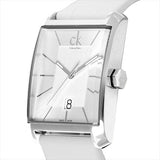 Buy Shop Calvin Klein Window White Dial White Leather Strap Watch for Men - K2M21120 USA Online