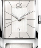 Buy Shop Calvin Klein Window White Dial White Leather Strap Watch for Men - K2M21120 USA Online