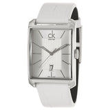 Buy Shop Calvin Klein Window White Dial White Leather Strap Watch for Men - K2M21120 USA Online