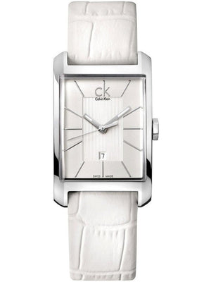 Buy Shop Calvin Klein Window White Dial White Leather Strap Watch for Men - K2M21120 USA Online