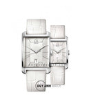 Buy Shop Calvin Klein Window White Dial White Leather Strap Watch for Women - K2M23120 USA Online
