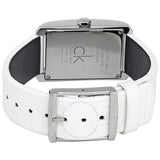 Buy Shop Calvin Klein Window White Dial White Leather Strap Watch for Women - K2M23120 USA Online