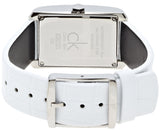 Buy Shop Calvin Klein Window White Dial White Leather Strap Watch for Women - K2M23120 USA Online