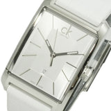 Buy Shop Calvin Klein Window White Dial White Leather Strap Watch for Women - K2M23120 USA Online
