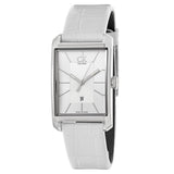 Buy Shop Calvin Klein Window White Dial White Leather Strap Watch for Women - K2M23120 USA Online