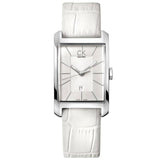 Buy Shop Calvin Klein Window White Dial White Leather Strap Watch for Women - K2M23120 USA Online