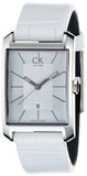 Buy Shop Calvin Klein Window White Dial White Leather Strap Watch for Women - K2M23120 USA Online