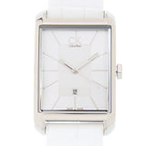 Buy Shop Calvin Klein Window White Dial White Leather Strap Watch for Women - K2M23120 USA Online