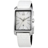 Buy Shop Calvin Klein Window White Dial White Leather Strap Watch for Women - K2M23120 USA Online