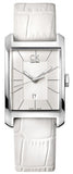 Buy Shop Calvin Klein Window White Dial White Leather Strap Watch for Women - K2M23120 USA Online