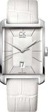 Buy Shop Calvin Klein Window White Dial White Leather Strap Watch for Women - K2M23120 USA Online