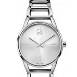 Buy Shop Calvin Klein Stately White Dial Silver Steel Strap Watch for Women - K3G23126 USA Online