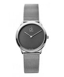 Buy Shop Calvin Klein Minimal Grey Dial Silver Mesh Bracelet Watch for Women - K3M2212X USA Online