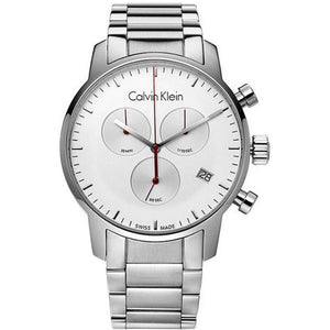 Buy Shop Calvin Klein City Chronograph White Dial Silver Steel Strap Watch for Men - K2G271Z6 USA Online