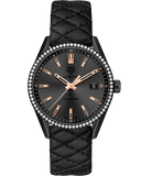 Tag Heuer Carrera Quartz 39mm Diamond Anthracite Dial Black Leather Strap Watch for Women - WAR1115.FC6392