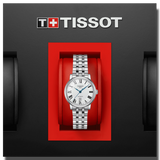 Tissot T Classic Carson Premium Automatic Lady Silver Dial Silver Steel Strap Watch for Women - T122.207.11.033.00