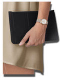 Buy Shop Tissot T Classic Carson Premium White Dial Two Tone Steel Strap Watch for Women - T122.207.22.031.00 USA Online