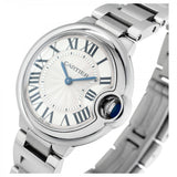 Buy Shop Cartier Ballen Bleu De Cartier Silver Dial Silver Steel Strap Watch for Women - W6920084 USA Online