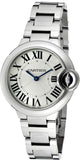 Buy Shop Cartier Ballen Bleu De Cartier Silver Dial Silver Steel Strap Watch for Women - W6920084 USA Online