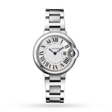 Buy Shop Cartier Ballen Bleu De Cartier Silver Dial Silver Steel Strap Watch for Women - W6920084 USA Online