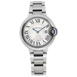 Buy Shop Cartier Ballen Bleu De Cartier Silver Dial Silver Steel Strap Watch for Women - W6920084 USA Online