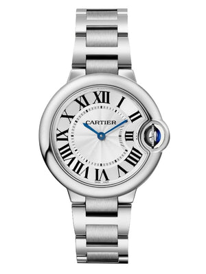 Buy Shop Cartier Ballen Bleu De Cartier Silver Dial Silver Steel Strap Watch for Women - W6920084 USA Online
