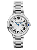 Buy Shop Cartier Ballen Bleu De Cartier Silver Dial Silver Steel Strap Watch for Women - W6920084 USA Online