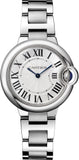 Buy Shop Cartier Ballen Bleu De Cartier Silver Dial Silver Steel Strap Watch for Women - W6920084 USA Online