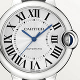Buy Shop Cartier Ballon Bleu De Cartier Silver Dial Black Leather Strap Watch for Women - WSBB0028 USA Online