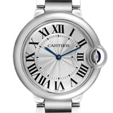 Buy Shop Cartier Ballon Bleu De Cartier Silver Dial Silver Steel Strap Watch for Women - W69011Z4 USA Online