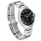 Buy Shop Cartier Ballon Bleu de Cartier Black Dial Silver Steel Strap Watch for Men - W6920042 USA Online