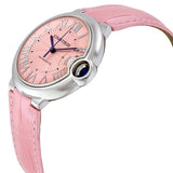 Buy Shop Cartier Ballon Bleu De Cartier Pink Dial Pink Leather Strap Watch for Women - WSBB0007 USA Online