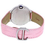 Buy Shop Cartier Ballon Bleu De Cartier Pink Dial Pink Leather Strap Watch for Women - WSBB0007 USA Online
