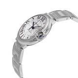 Buy Shop Cartier Ballon Bleu De Cartier Silver Dial Silver Steel Strap Watch for Women - WSBB0048 USA Online