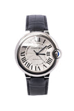 Buy Shop Cartier Ballon Bleu De Cartier Silver Dial Black Leather Strap Watch for Women - WSBB0028 USA Online
