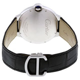Buy Shop Cartier Ballon Bleu De Cartier Black Dial Black Leather Strap Watch for Men - WSBB0003 USA Online