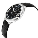 Buy Shop Cartier Ballon Bleu De Cartier Black Dial Black Leather Strap Watch for Men - WSBB0003 USA Online