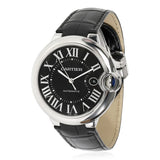 Buy Shop Cartier Ballon Bleu De Cartier Black Dial Black Leather Strap Watch for Men - WSBB0003 USA Online