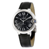 Buy Shop Cartier Ballon Bleu De Cartier Black Dial Black Leather Strap Watch for Men - WSBB0003 USA Online