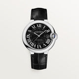 Buy Shop Cartier Ballon Bleu De Cartier Black Dial Black Leather Strap Watch for Men - WSBB0003 USA Online