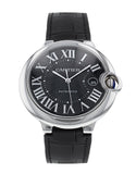 Buy Shop Cartier Ballon Bleu De Cartier Black Dial Black Leather Strap Watch for Men - WSBB0003 USA Online