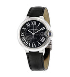 Buy Shop Cartier Ballon Bleu De Cartier Black Dial Black Leather Strap Watch for Men - WSBB0003 USA Online