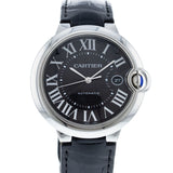 Buy Shop Cartier Ballon Bleu De Cartier Black Dial Black Leather Strap Watch for Men - WSBB0003 USA Online