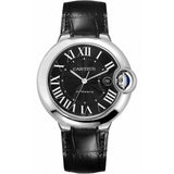 Buy Shop Cartier Ballon Bleu De Cartier Black Dial Black Leather Strap Watch for Men - WSBB0003 USA Online